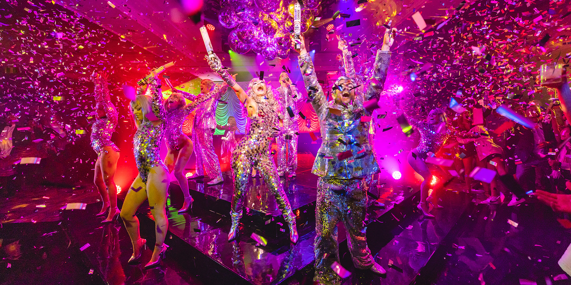 performers at a party